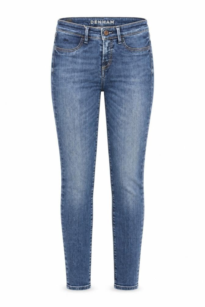 Preworn Womens Blue 100% Cotton Skinny Jeans Size 26 in L28 in Extra-Slim Zip - Embroided