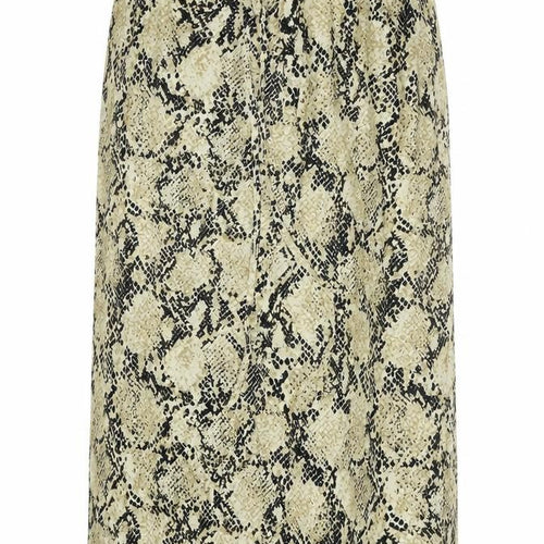 Marks and Spencer Womens Black Animal Print Polyester Flare Skirt Size 18 Drawstring - Snake Skin Print