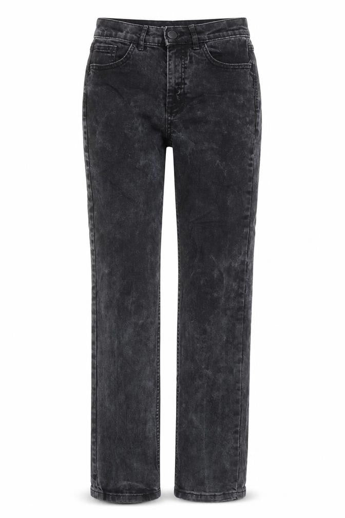 Marks and Spencer Womens Black Cotton Straight Jeans Size 8 L29 in Regular Button