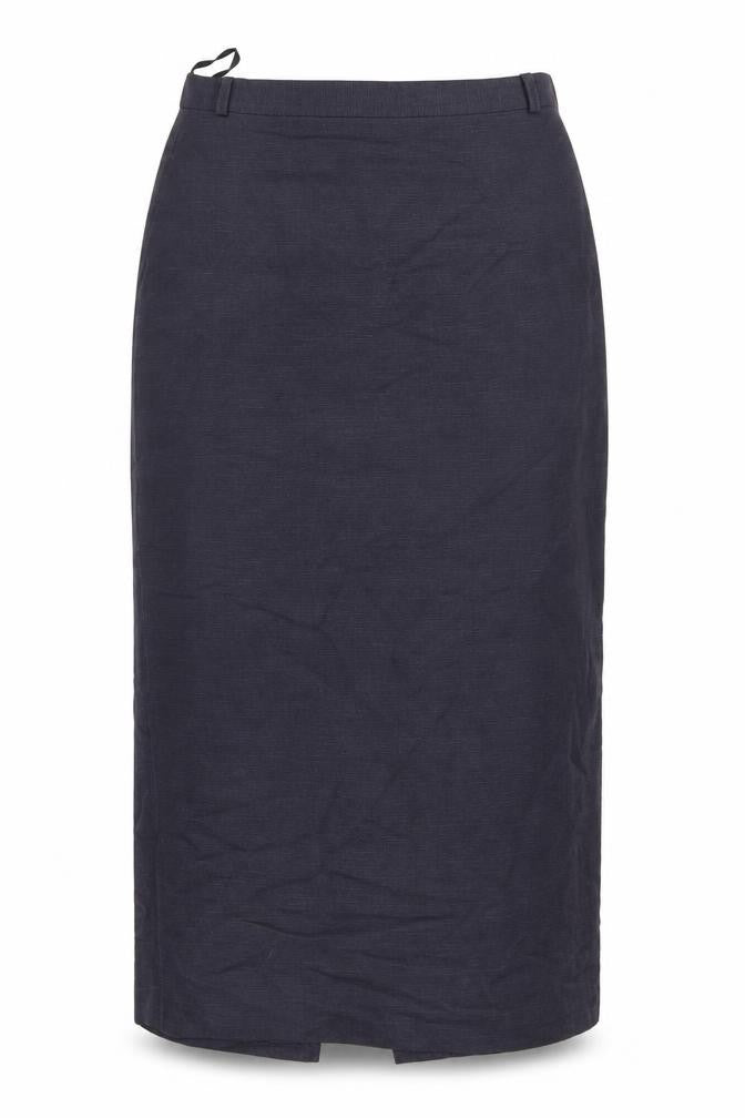 Front view of Wallis women’s grey polyester a-line skirt, size UK 10, zip