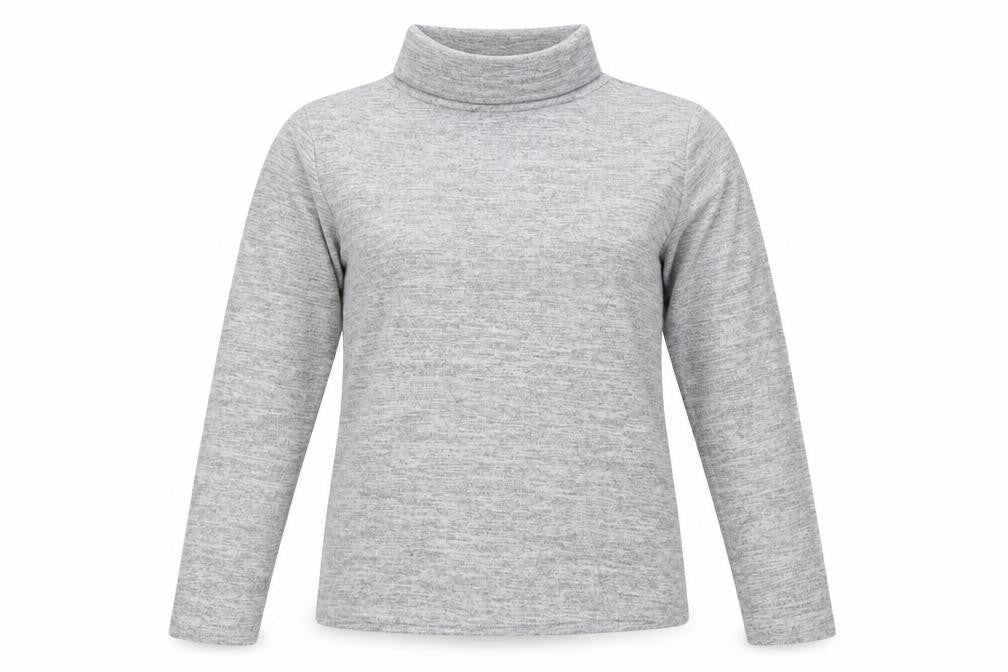 New Look Womens Grey Roll Neck Polyester Pullover Jumper Size 14