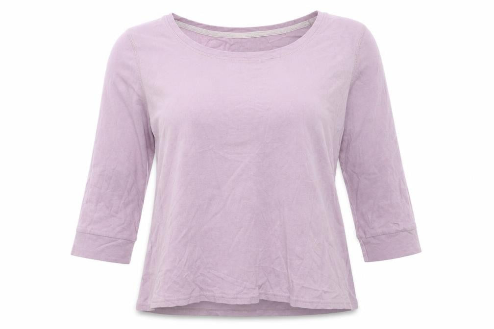 Front view of Next women’s pink 100% cotton basic blouse, size UK 14, round neck