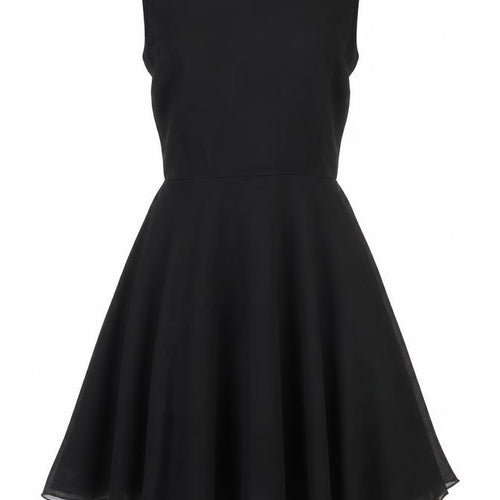 AX Paris Womens Black Polyester Fit & Flare Size 10 Boat Neck Zip