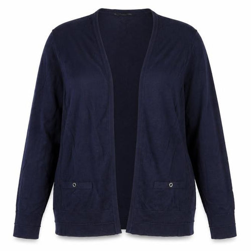 M&Co Womens Blue V-Neck Viscose Cardigan Jumper Size 12