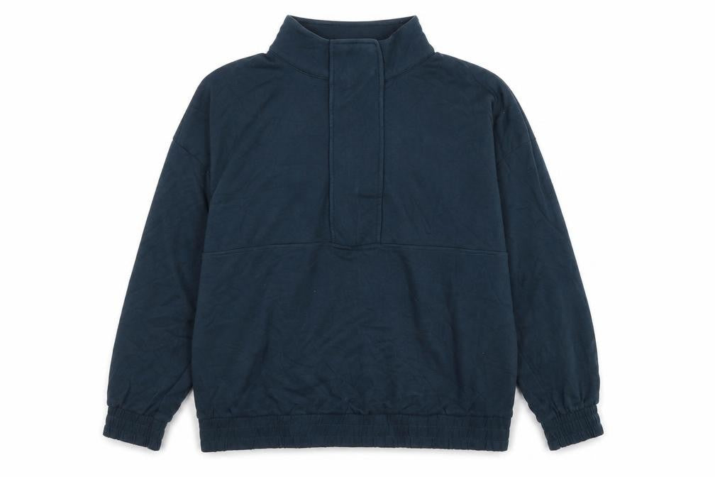 Front view of F&F women’s blue nylon pullover sweatshirt, size UK 20, pullover