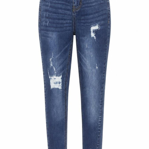 Boohoo Womens Blue Cotton Mom Jeans Size 8 L25.5 in Regular Zip
