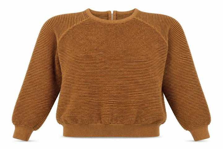 Blue Vanilla Womens Brown Round Neck Viscose Pullover Jumper Size S