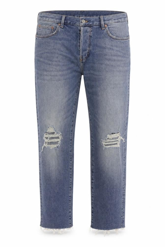 &denim Mens Blue Cotton Straight Jeans Size 36 in L29 in Regular Button