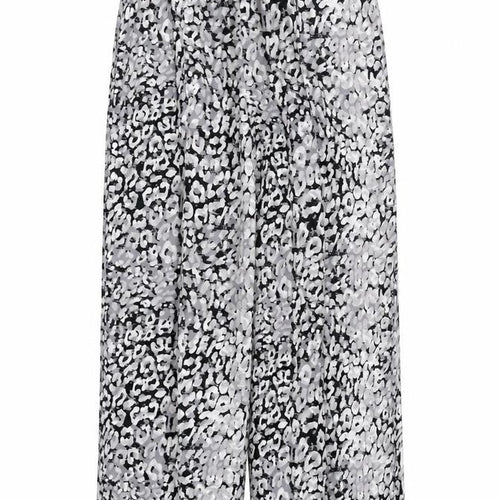 Marks and Spencer Womens Multicoloured Animal Print Polyester Trousers Size 8 L27 in Regular Drawstring - Leopard Print