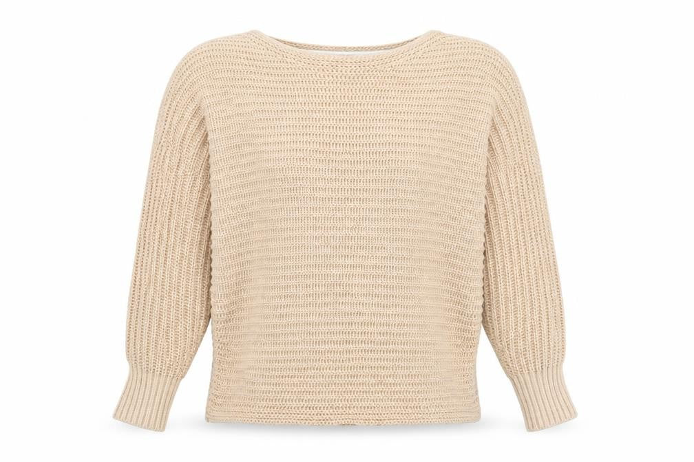 Forever New Womens Beige Boat Neck Cotton Pullover Jumper Size XS