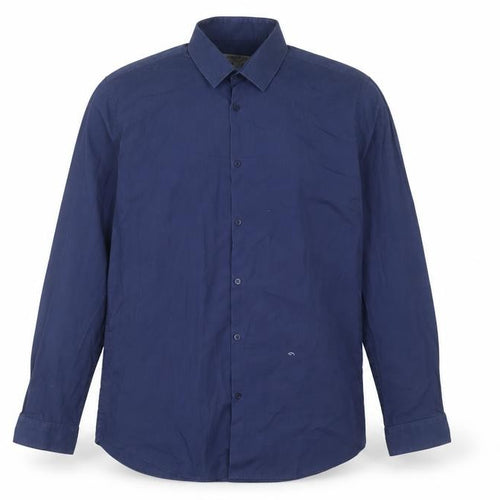 Cedarwood State Mens Blue Polyester Button-Up Size 16 Collared Button
