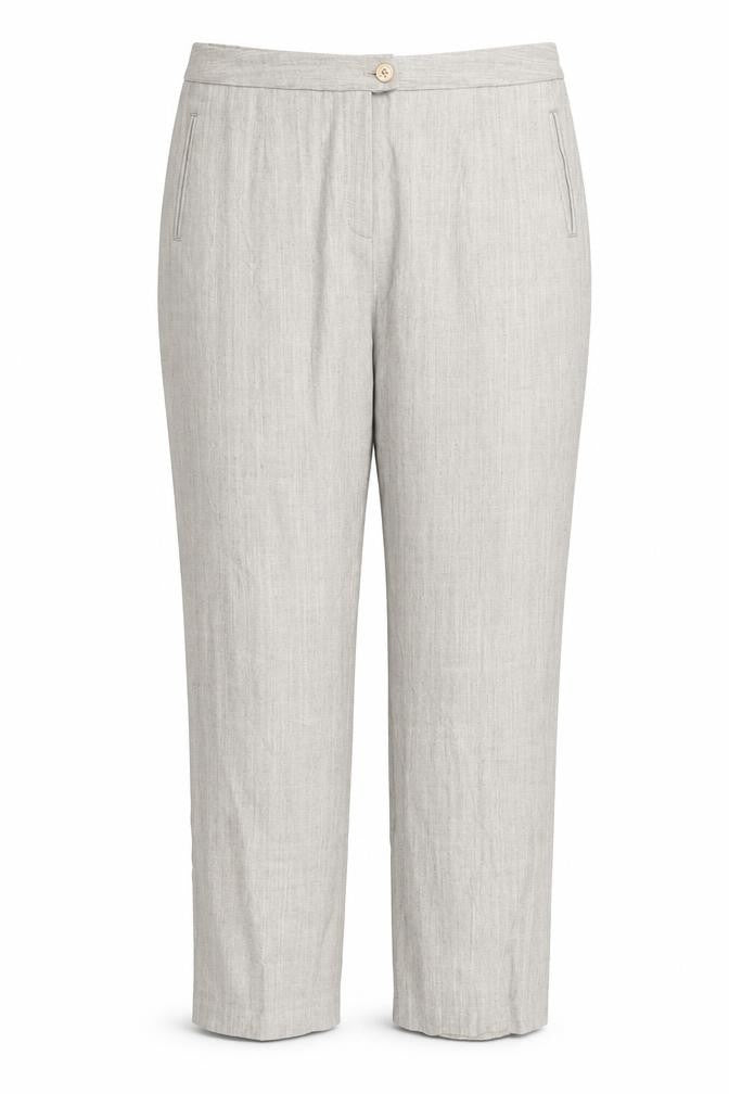 Damart Womens Beige Polyester Carrot Trousers Size 18 L29 in Regular Zip