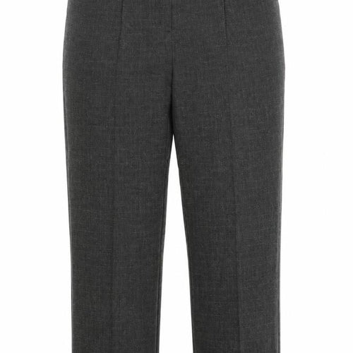 Per Una Womens Grey Polyester Carrot Trousers Size 8 L27.5 in Regular Zip - Short