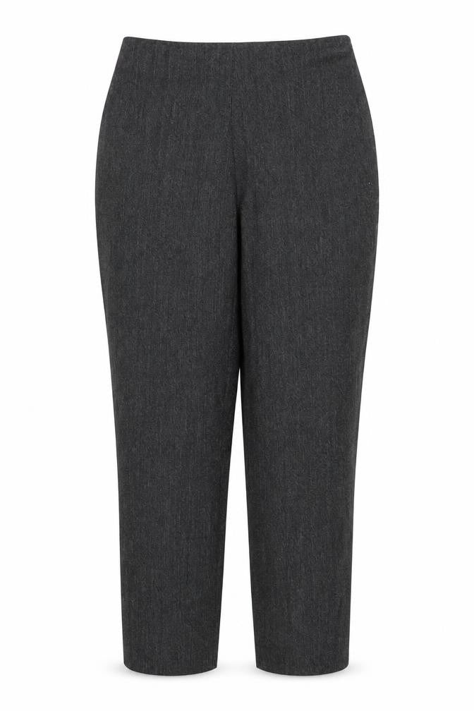 Marks and Spencer Womens Grey Polyester Carrot Trousers Size 14 L26 in Regular Zip