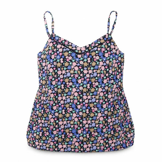 Front view of Marks & Spencer women’s multicoloured floral viscose mini, size UK 6, v-neck pullover