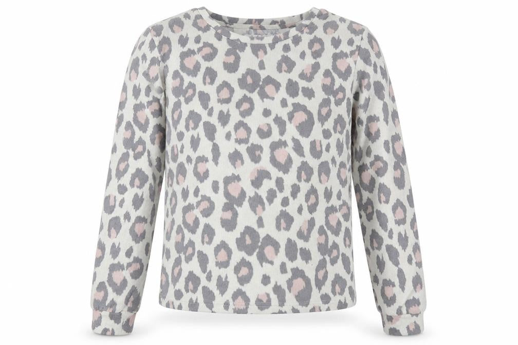 F&F Womens Multicoloured Round Neck Animal Print Polyester Pullover Jumper Size XS - Cheetah Print
