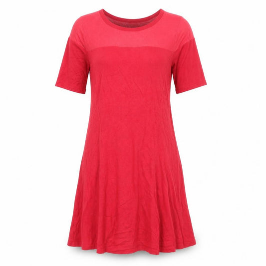 Front view of F&F women’s pink viscose a-line, size UK 12, round neck pullover