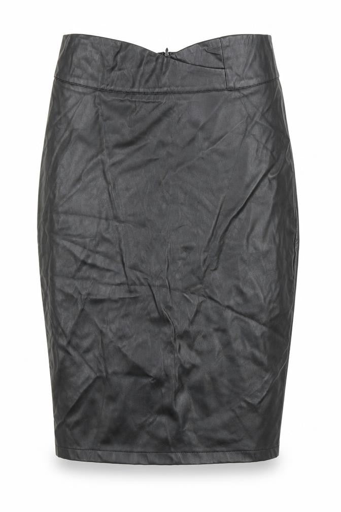 Vera and Lucy Womens Black Polyester Straight & Pencil Skirt Size XL Zip