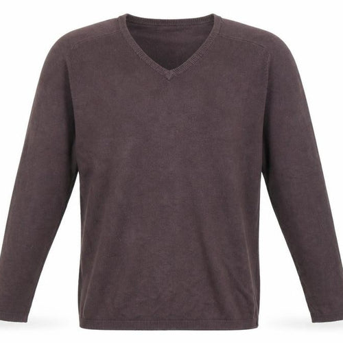 Marks and Spencer Mens Purple V-Neck Acrylic Pullover Jumper Size S