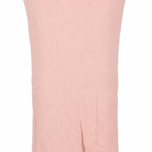 Terranova Womens Pink Cotton Straight & Pencil Skirt Size L Drawstring
