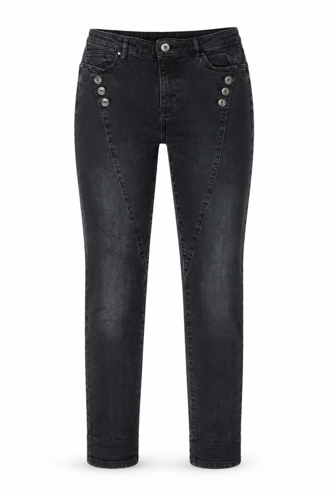 Preworn Womens Black Cotton Skinny Jeans Size 4 L30 in Slim Zip
