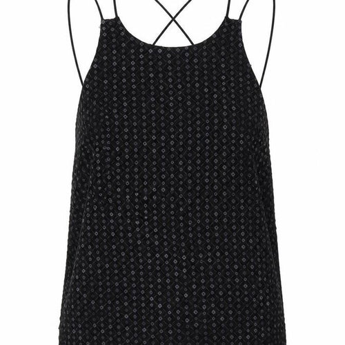 NEXT Womens Black Polyester Camisole Blouse Size 10 Round Neck - Cross Back detail