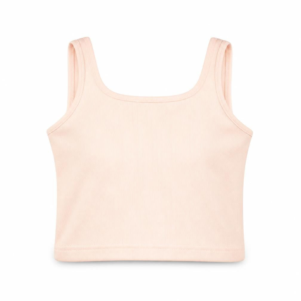 George Girls Pink Polyester Cropped Tank Size 12-13 Years Round Neck Pullover