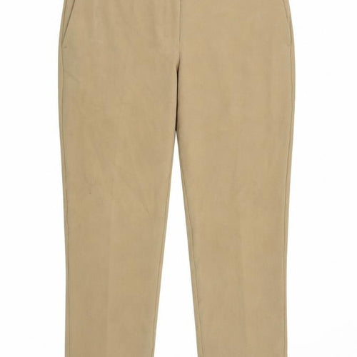 Marks and Spencer Womens Brown Polyester Carrot Trousers Size 12 L24.5 in Regular Zip