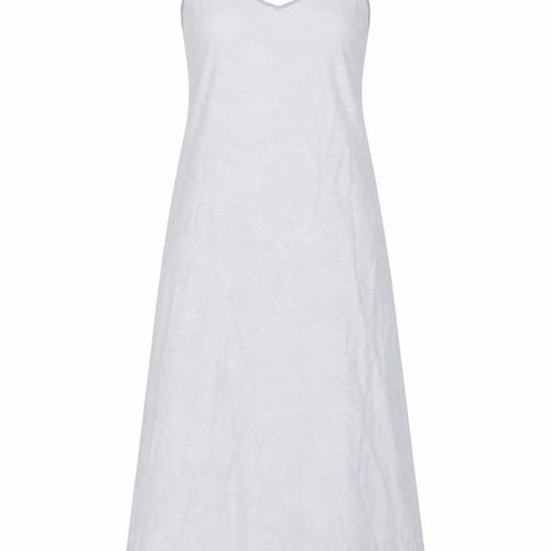 Zara Womens Grey Striped Viscose Tank Dress Size S V-Neck Pullover