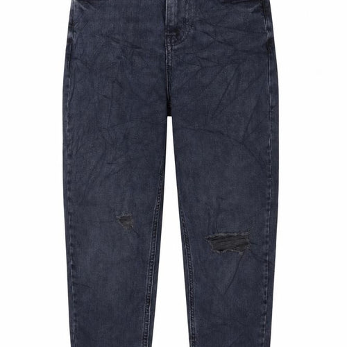 Marks and Spencer Womens Blue Cotton Mom Jeans Size 8 L27 in Regular Button
