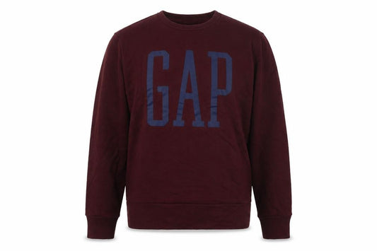 Front view of Gap men’s red round neck polyester jumper, size L