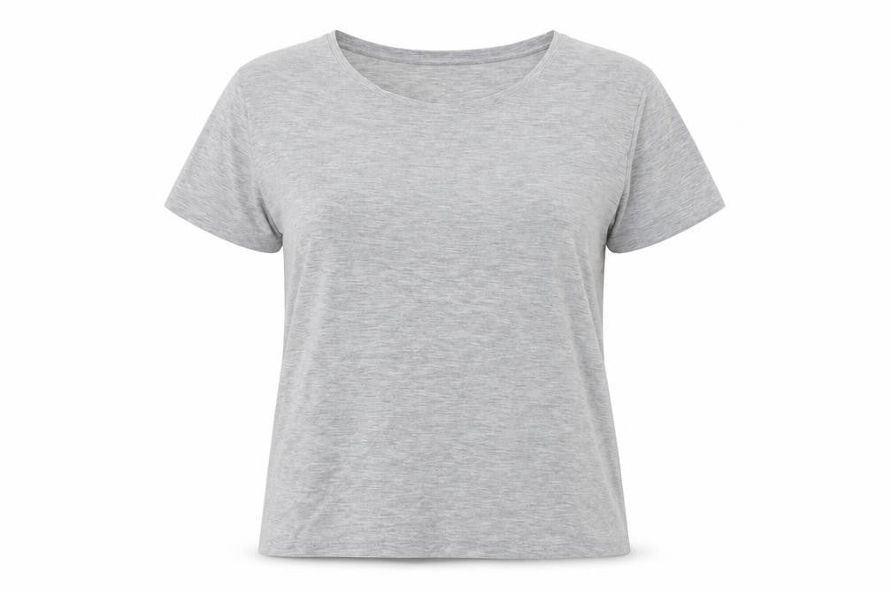 Marks and Spencer Womens Grey Polyester Jersey T-Shirt Size 6 Crew Neck
