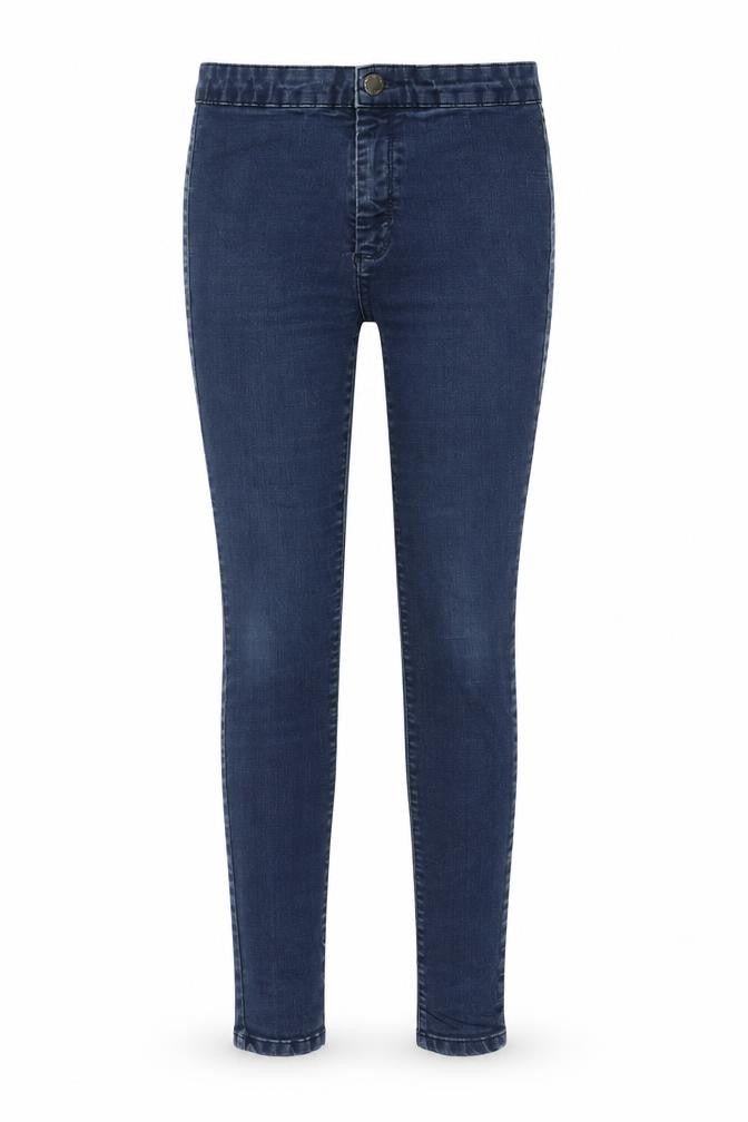Miss Selfridge Womens Blue Polyester Skinny Jeans Size 10 L27 in Regular Zip