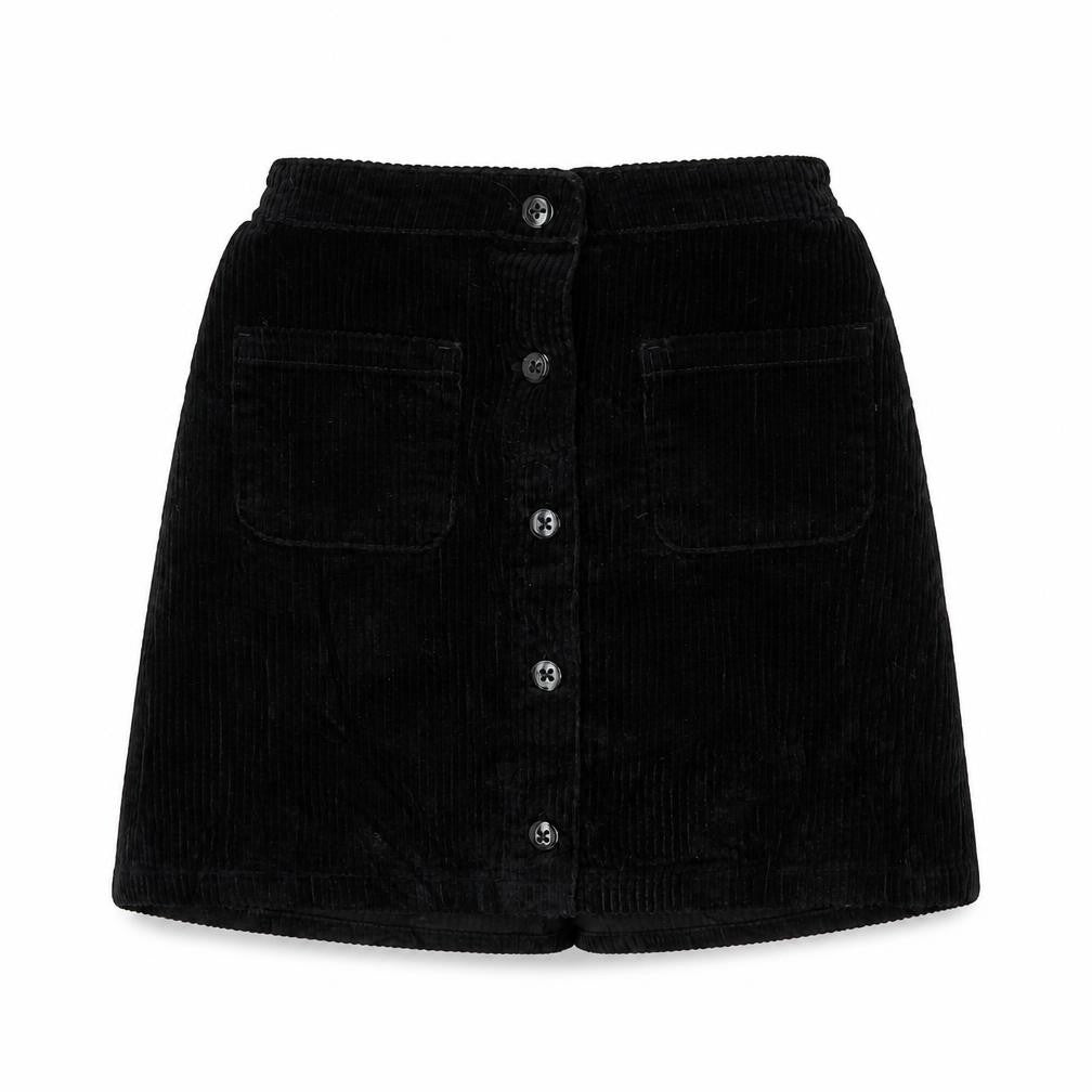NEXT Girls Black Cotton A-Line Skirt Size 10 Years Regular Button
