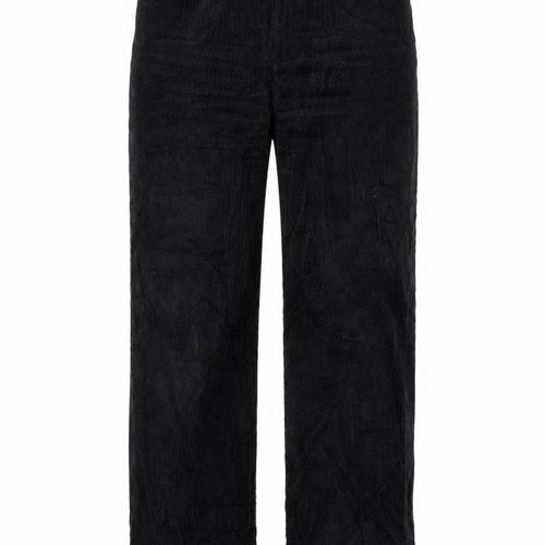 Monki Womens Black Cotton Trousers Size 12 L26 in Regular Zip