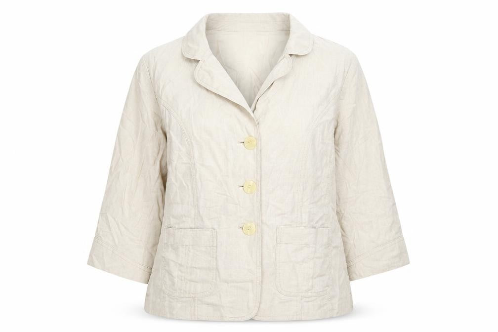 Edinburgh Wool Mill Womens Beige Jacket Size 18 Button