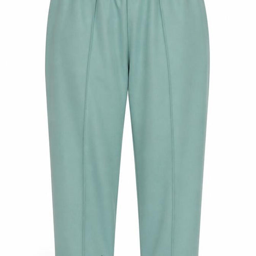 Slimma Womens Green Polyester Carrot Trousers Size 12 L25.5 in Regular