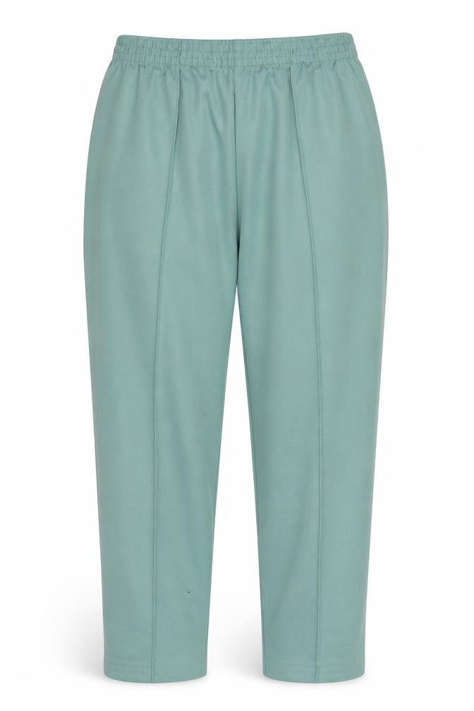 Slimma Womens Green Polyester Carrot Trousers Size 12 L25.5 in Regular
