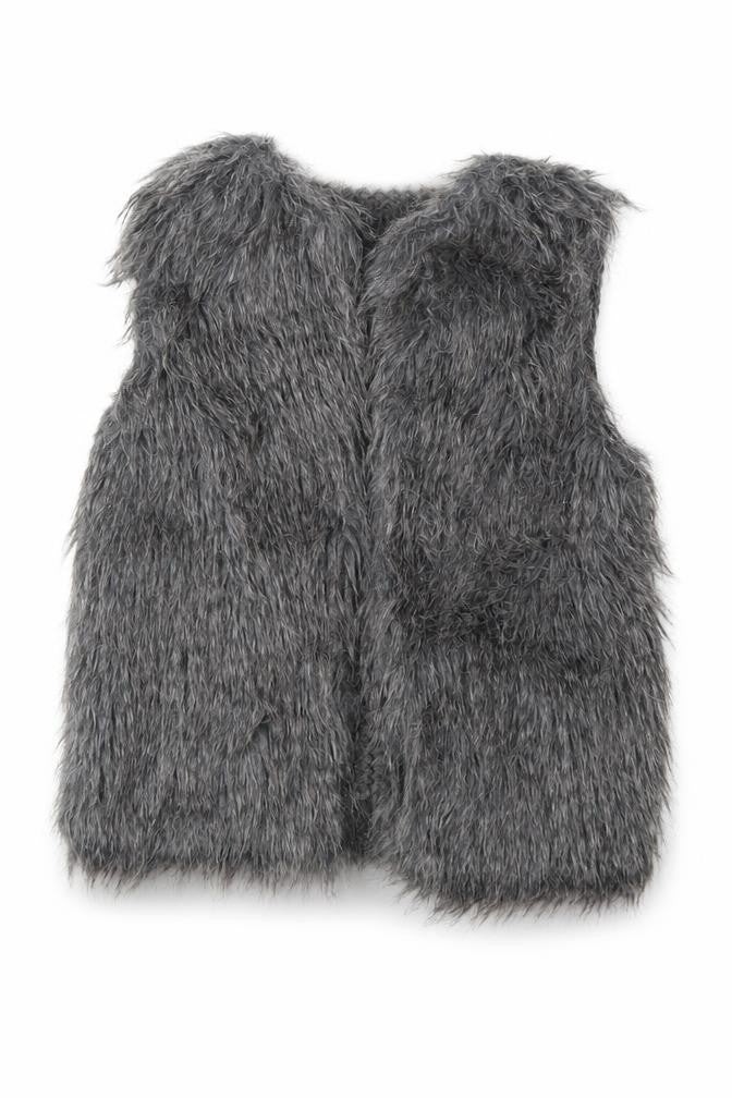 Front view of Primark girls’ grey jacket, size 2-3, years pullover