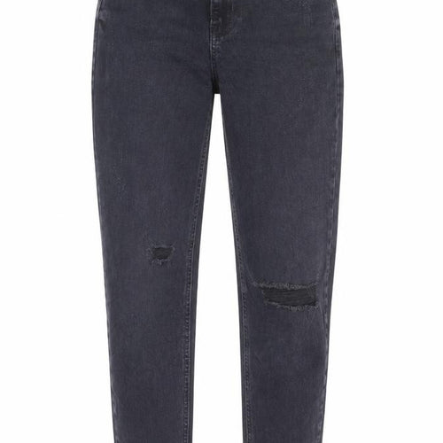 Marks and Spencer Womens Blue Cotton Mom Jeans Size 6 L28 in Regular Zip