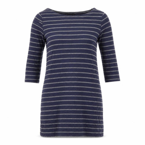 Dorothy Perkins Womens Blue Striped Cotton Bodycon Size 10 Round Neck Pullover