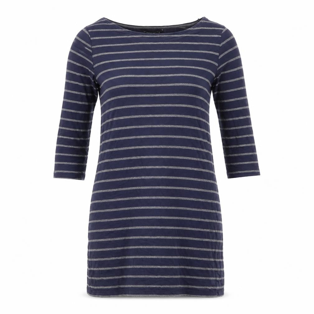 Dorothy Perkins Womens Blue Striped Cotton Bodycon Size 10 Round Neck Pullover