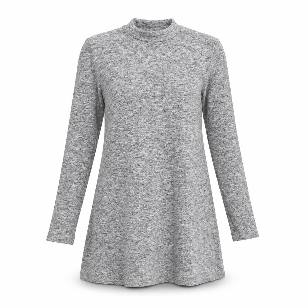 Atmosphere Womens Green Houndstooth Polyester A-Line Size 8 Mock Neck Pullover