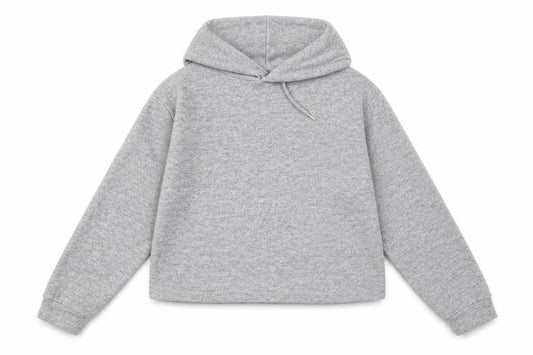 Front view of Primark women’s grey round neck polyester jumper, size M