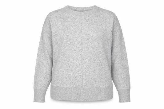 Front view of Next women’s grey scoop neck polyester jumper, size UK 16