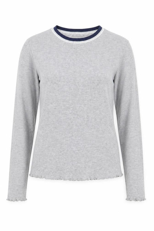 Front view of Primark women’s grey polyester pullover sweatshirt, size M, pullover