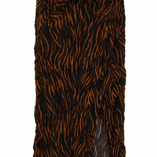 Marks & Spencers Womens Black Animal Print Viscose Wrap Skirt Size S Tie
