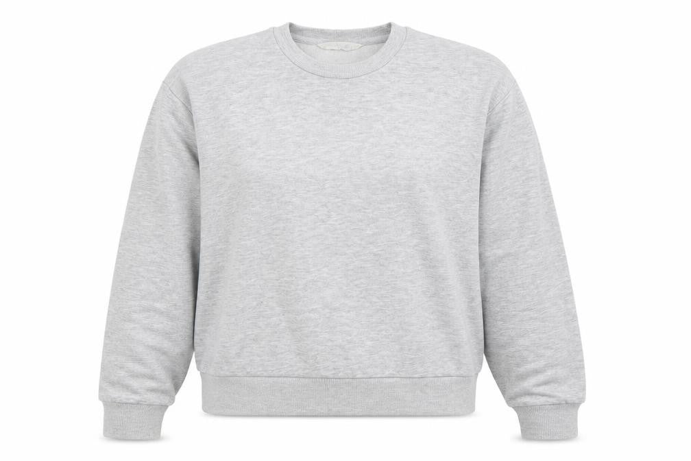 Front view of Primark women’s grey polyester pullover sweatshirt, size XS, pullover