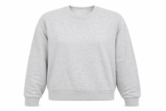 Front view of Primark women’s grey polyester pullover sweatshirt, size XS, pullover