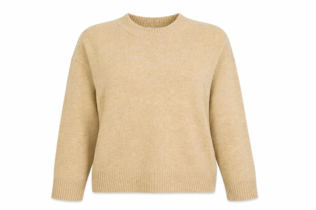 Front view of George women’s brown round neck polyester jumper, size M